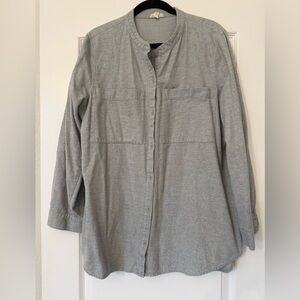Eileen Fisher Light Gray Flannel Shirt